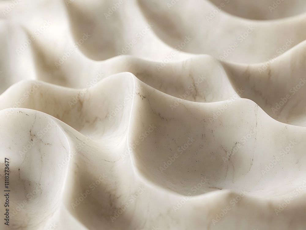 Poster abstract white marble texture with wavy pattern.