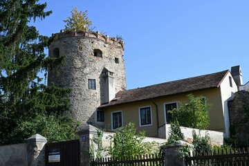 Stadtbefestigung der Stadt Horn, Österreich, großer Westturm, 28.09.2023