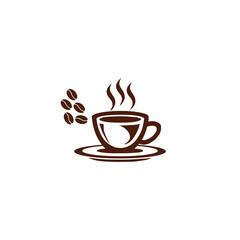 Coffee cup icon for cafe logo.Can also be used for your poster design elements