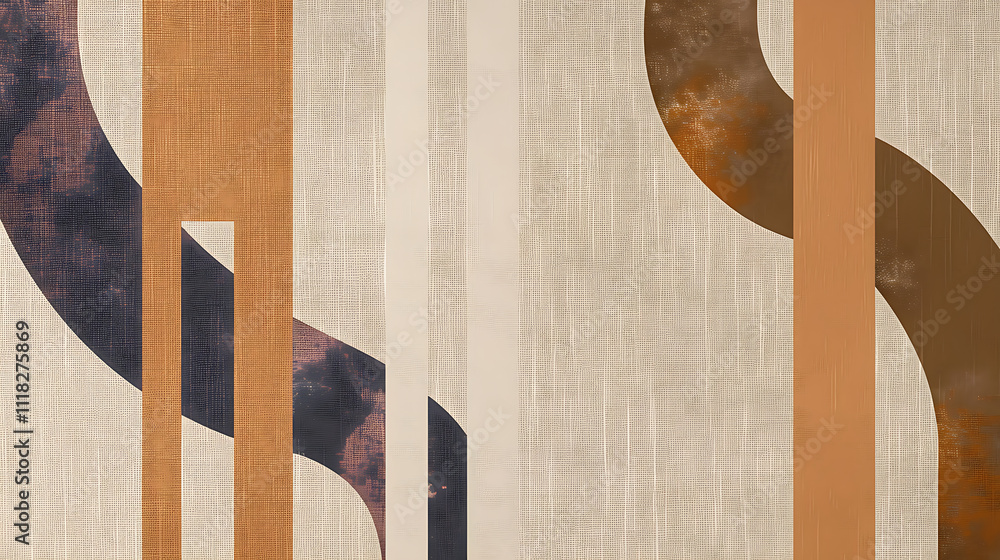 Fototapete Textured Abstract Design: A rich, textured background with muted colors and abstract forms for a refined look.  created with Generative AI technology