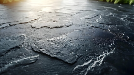 Black Slate Stone Texture - Illustration
