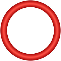 Red circle frame icon. isolated on white background., simple vector design. Realistic vector illustration.