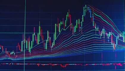 Naklejka premium High-Quality Modern Stock Market Chart on a Digital Interface