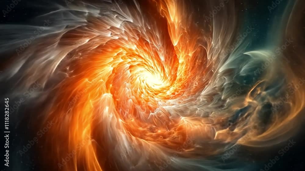 Aufkleber a dynamic vortex of light and color forms a captivating abstract design. concept of energy, flow, an