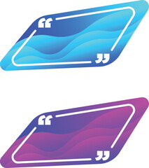 Set Vector quote template trendy style stock illustration