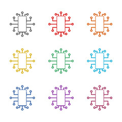 Obraz premium Digitalisation technology icon isolated on white background. Set icons colorful