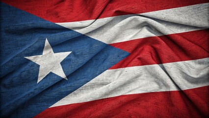 Waving Puerto Rico Flag Captures National Spirit and Pride