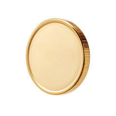 Gold coin isolated on white background.