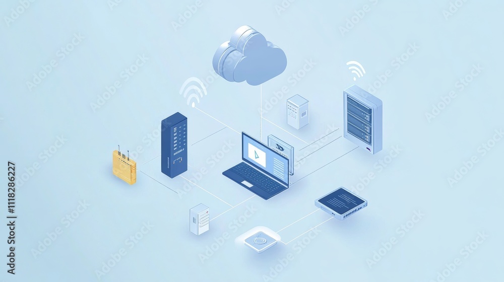 Aufkleber smart home technology integrating iot systems with wireless internet and cloud storage solutions