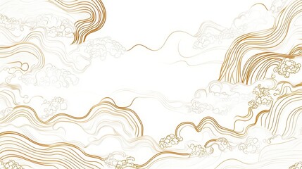 Chinese-style golden cloud pattern