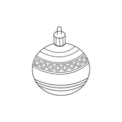 Christmas Ball silhouette design, Christmas ornament silhouette vector art