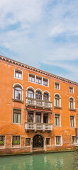 Lovely view on the bridge and the canal of Venice.