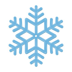 Set of festive 3d render Christmas decorations with Snowflakes.