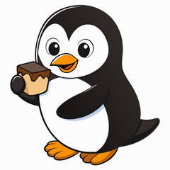 penguin with chocolate