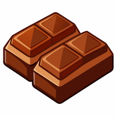 chocolate bar isolated on white background