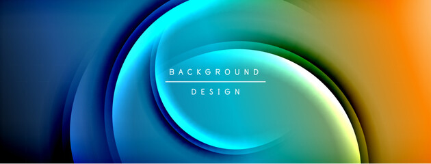 Bright rainbow style color gradient with curve round shape line background. Vector Illustration For Wallpaper, Banner, Illustration, landing page