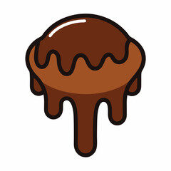 chocolate ice cream isolated