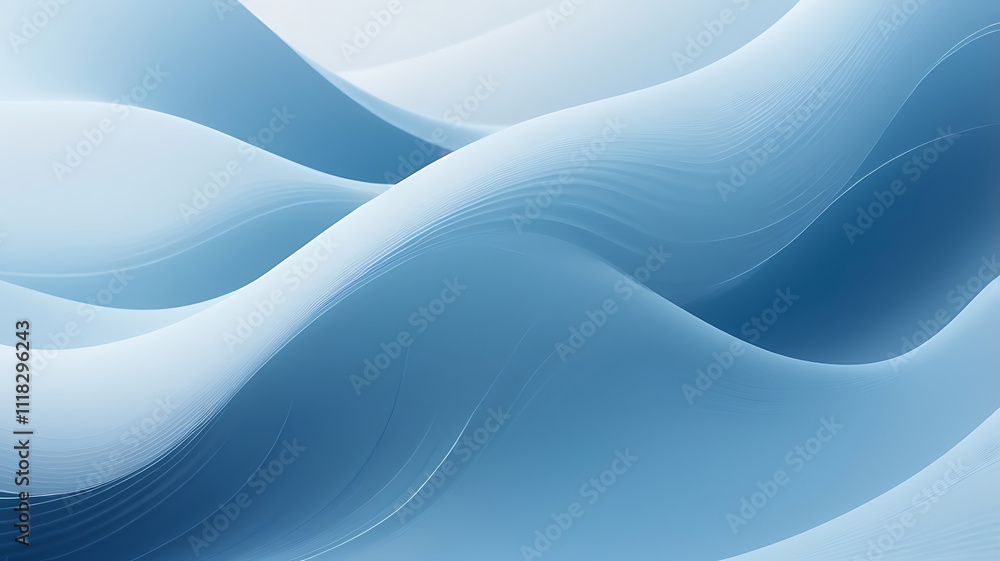 Aufkleber beautiful calming abstract background with gentle wave curve smooth patterns in blue colors design.