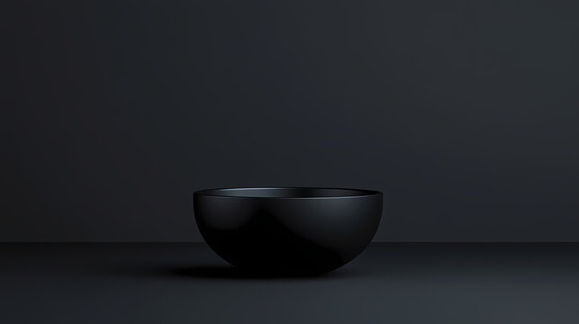 A minimalist black background, ideal for showcasing products or artwork, emphasizing simplicity and elegance. Void. Illustration