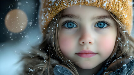 Winter Wonderland Portrait - Young Girl in the Snow