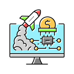 tech startup enthusiast color icon vector. tech startup enthusiast sign. isolated symbol illustration