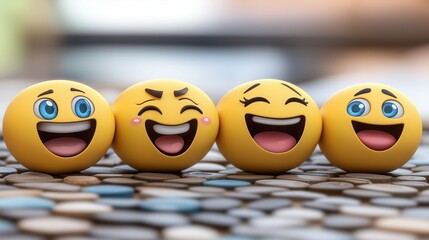 Capture the joy with these vibrant laughing emojis, showcasing cheerful expressions and happiness, perfect for evoking smiles and positive vibes.






