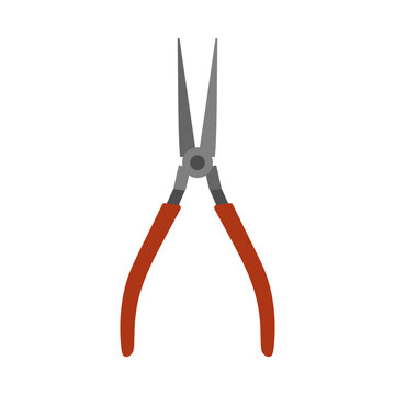 plier illustration vector flat design isolated on white background. pliers illustration of carpentry tools, work tools, building shops, and mechanical equipment