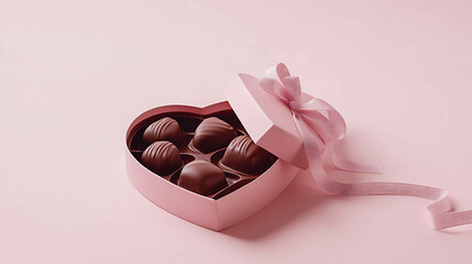 Sweetheart's Delight: Delicious Chocolates in a Heart-Shaped Box
