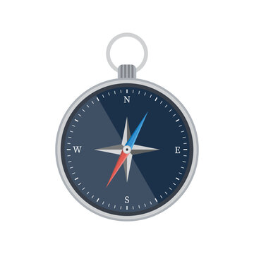 recommend clip art: Compass flat vector illustration on a white background