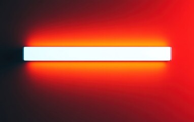 A sleek neon light fixture illuminates a modern space with vibrant colors.