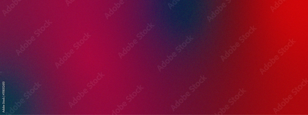 Poster Abstract Colorful gradient background, combination of shades arranged on a plate. Vibrant red and black gradient background with textured grain and luminous glow effect. Dark candy apple red gradient