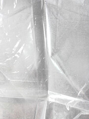 Wrinkled plastic wrap texture.Polyethylene overlay