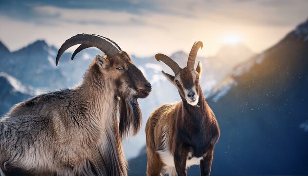 Habitats and wonderful geographies of mountain goats living in Turkey