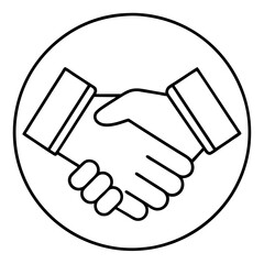 Naklejka premium handshake icon