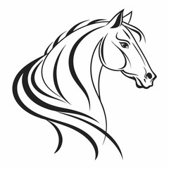 horse head silhouette