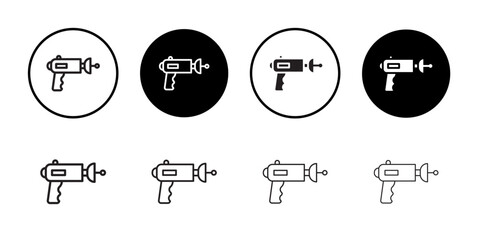 Blaster icon Line Art Logo set