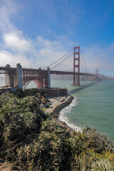 Timeless Beauty: Golden Gate Bridge Spanning the Bay