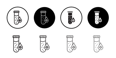 Blood test icon Line Art Logo set