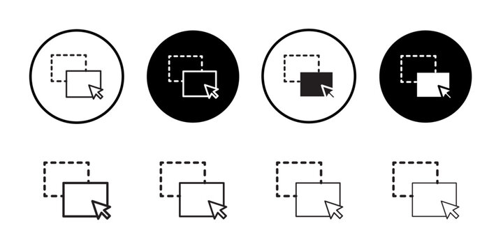 Drag and drop icon Line Art Logo set