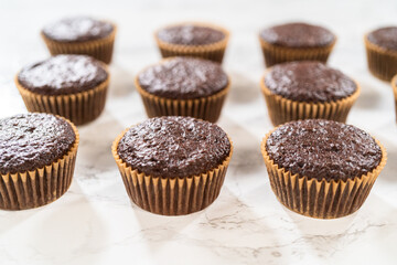 Baking Chocolate Cupcakes with Decadent Chocolate Frosting
