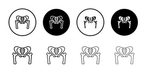Pelvis icon Line Art Logo set