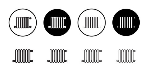 Radiator icon Line Art Logo set