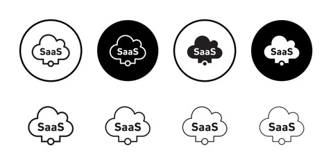 SaaS icon Line Art Logo set