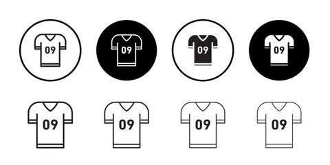 Soccer jersey icon Line Art Logo set