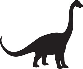 Fototapeta premium Brachiosaurus icon silhouette 