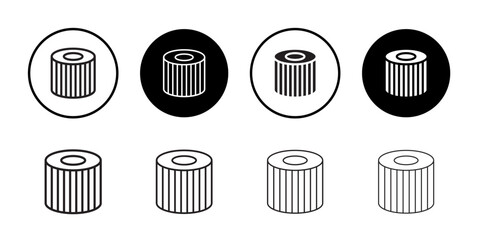 Air filter icon Line Art Logo set