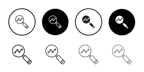 Analysis icon Line Art Logo set