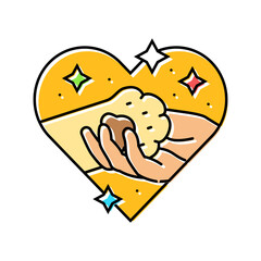 compassion vegan food color icon vector. compassion vegan food sign. isolated symbol illustration