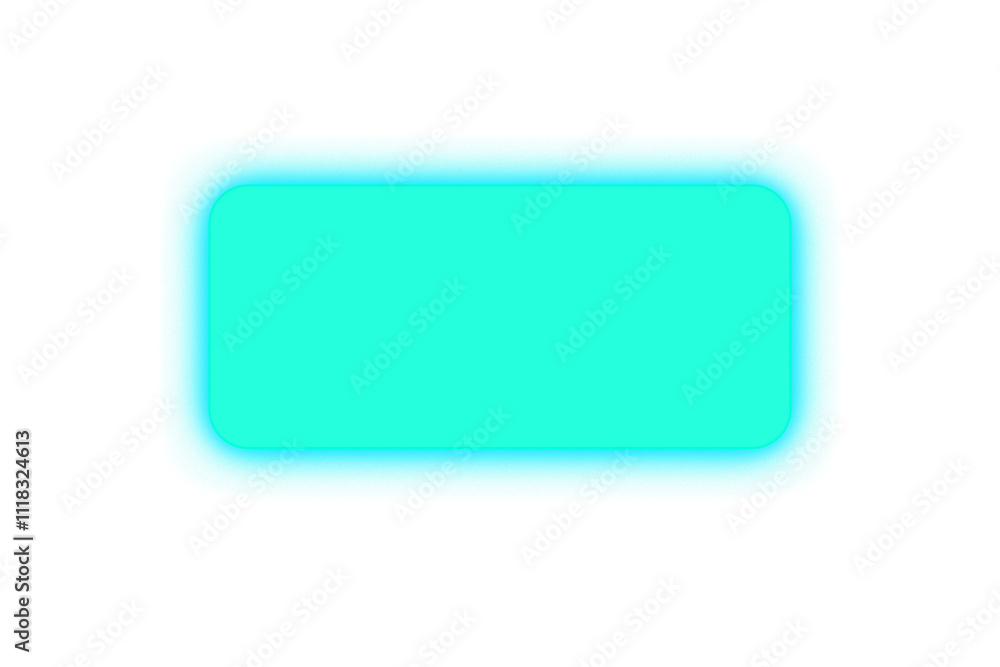 Poster Rounded glowing rectangle button