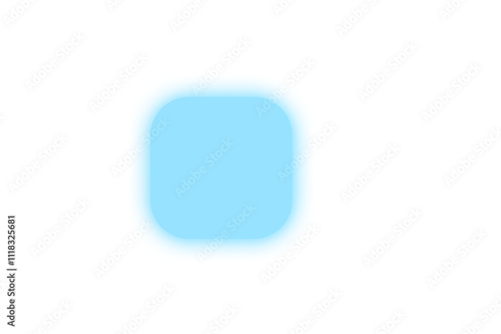 Poster glowing square button